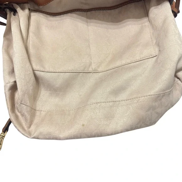 Michael Kors Marina North South Tote Bag Large Cream Tan  Drawstring - Picture 12 of 14